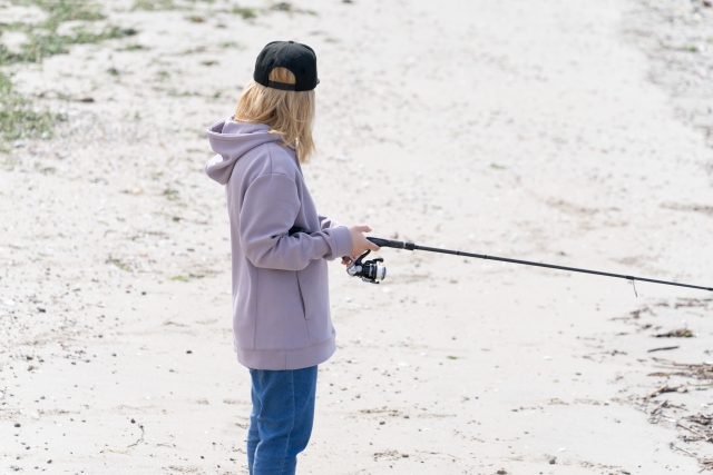 釣りをしている写真